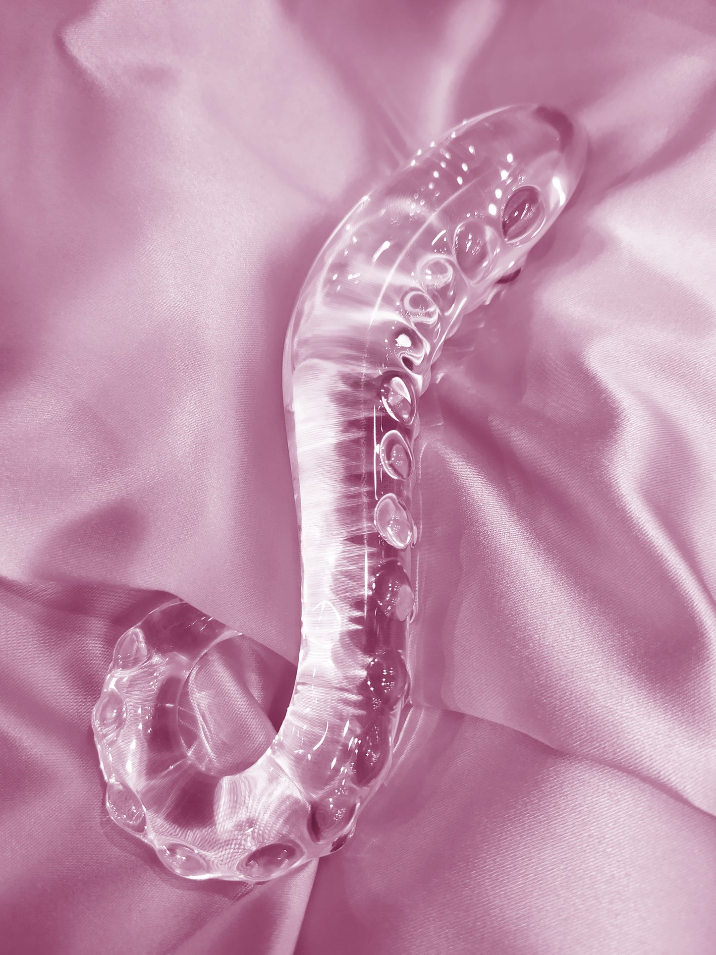 BEST SELLER: Pink glass hentai tentacle dildo. Sizes S/M/L