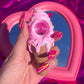 Pink ice cream cone silicone pipe for stoner girls