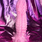 Pink kawaii silicone dragon dildo with suction cup 