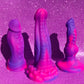 Pink & purple fantasy monster dildos with suction cup