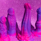 Pink & purple fantasy monster dildos with suction cup