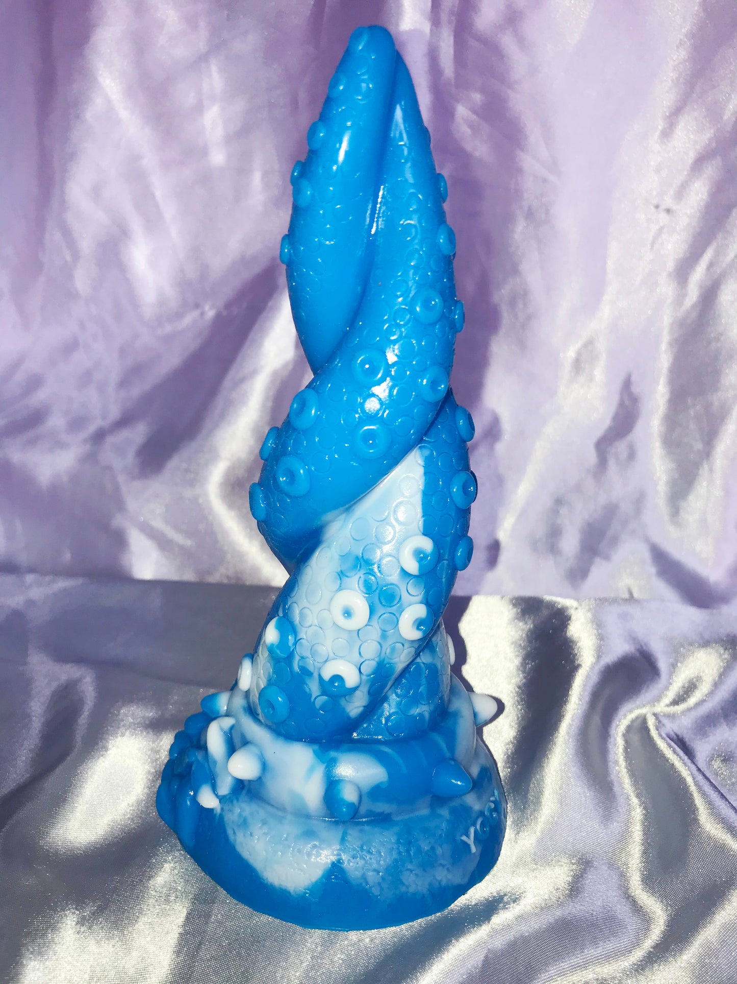 Blue hentai tentacle dildo with suction cup