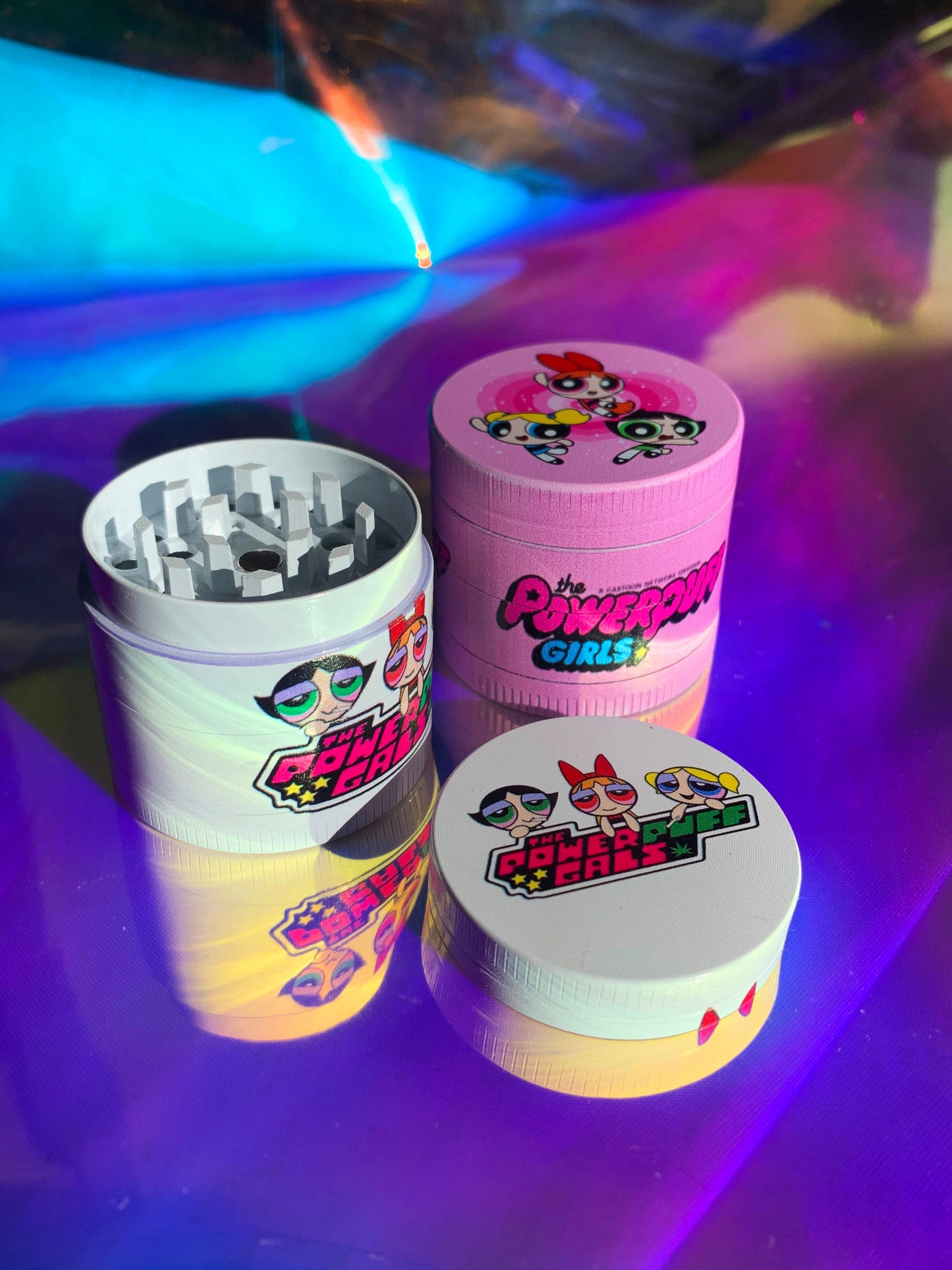 Cute Powerpuff girls pink mini grinder for stoner girls