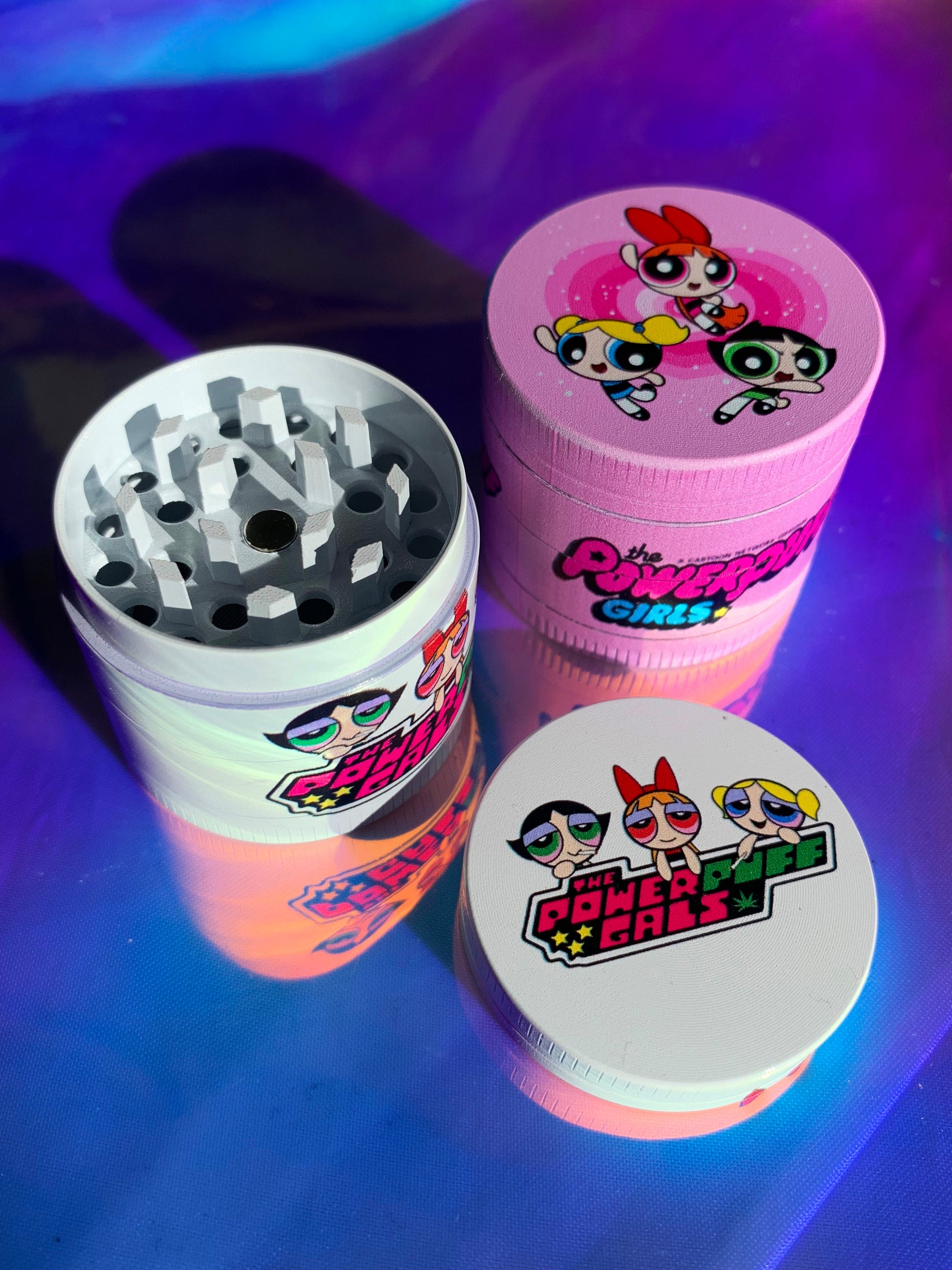 Cute Powerpuff girls pink mini grinder for stoner girls