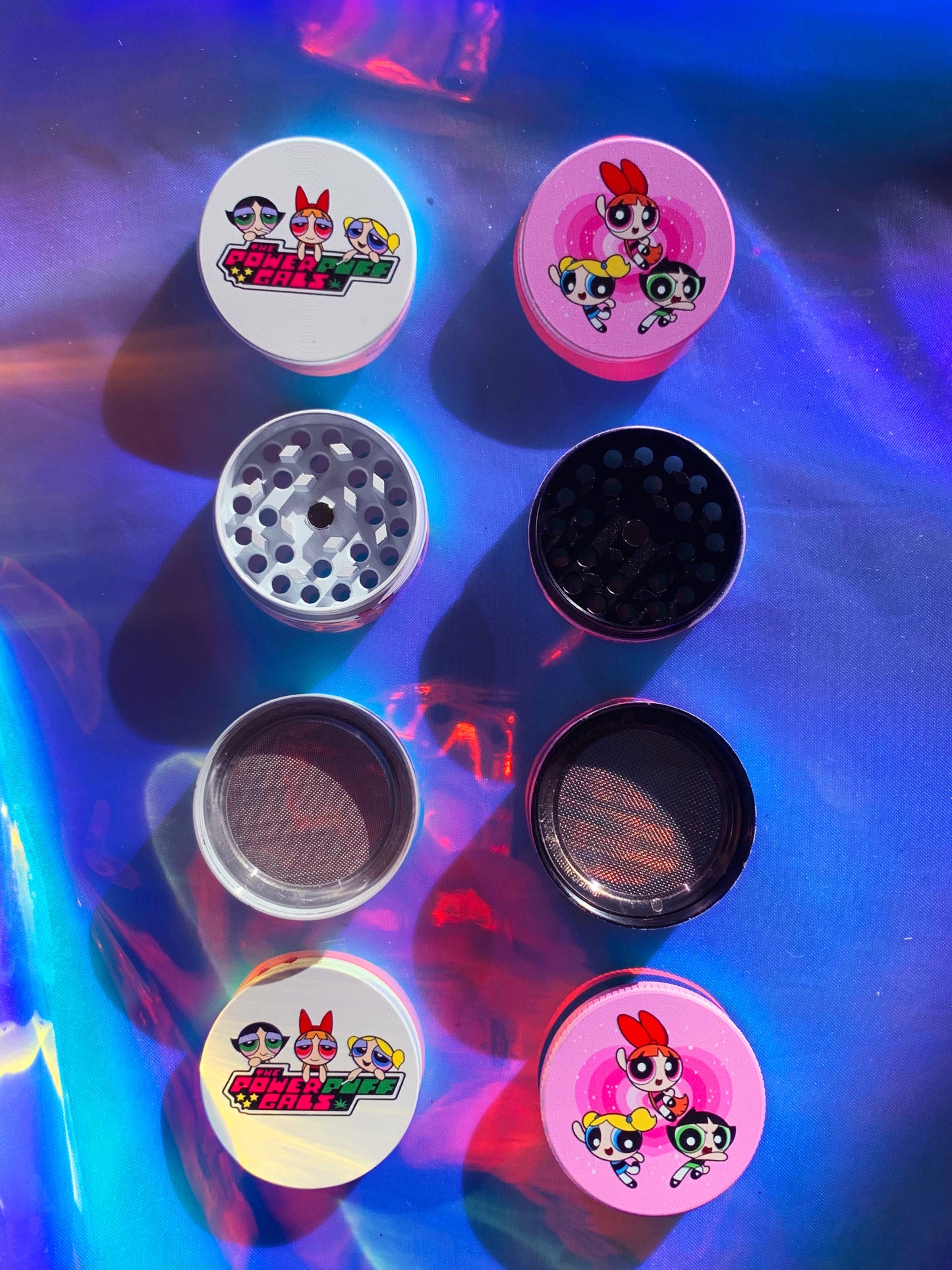 Cute Powerpuff girls pink mini grinder for stoner girls