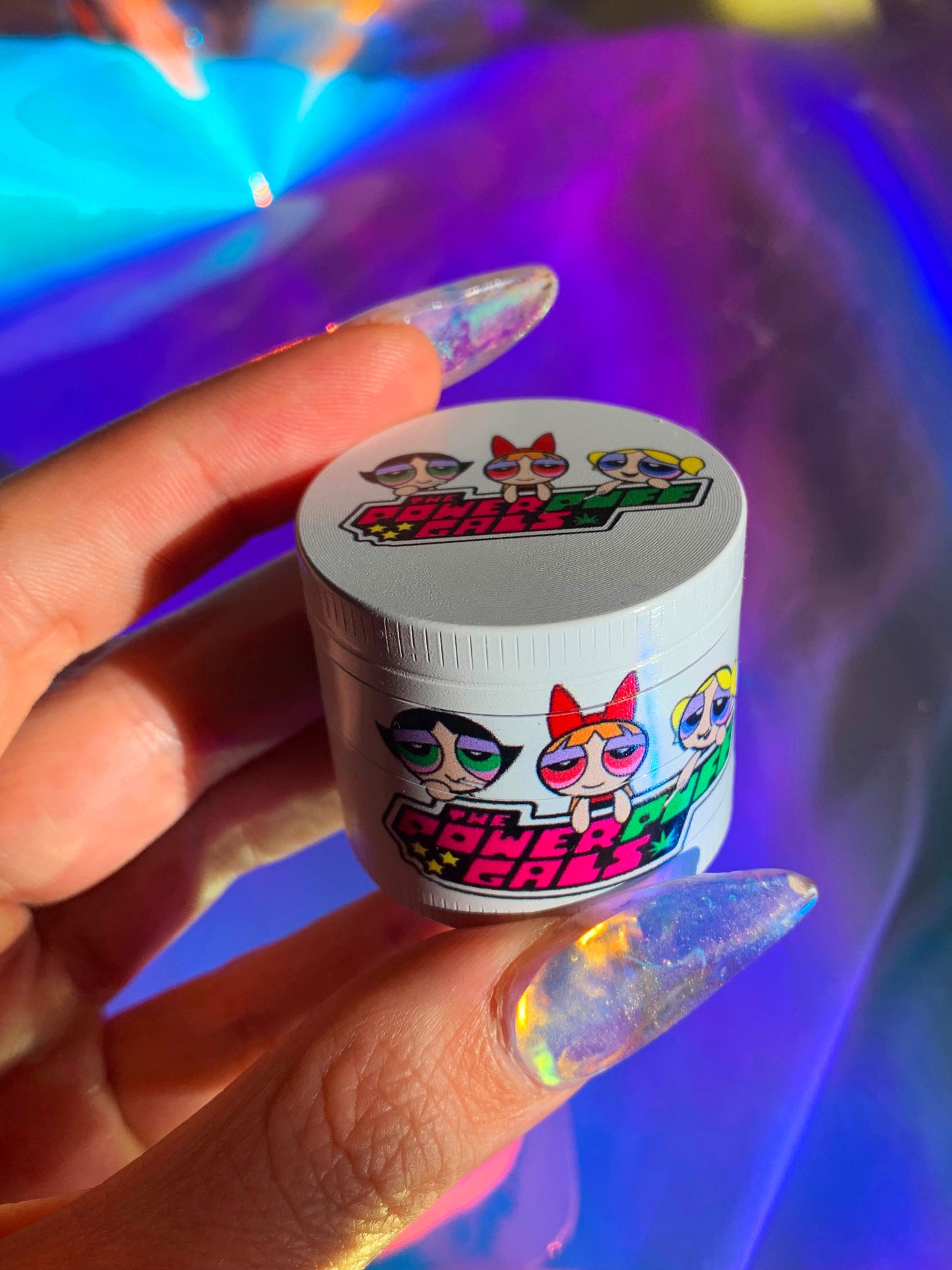 Cute Powerpuff girls pink mini grinder for stoner girls