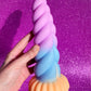 Pretty unicorn fantasy dildo with suction cup