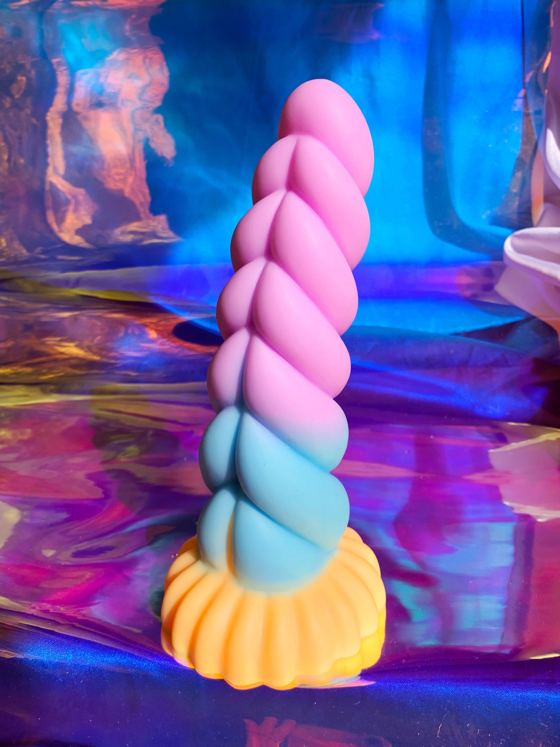 Pretty unicorn fantasy dildo with suction cup