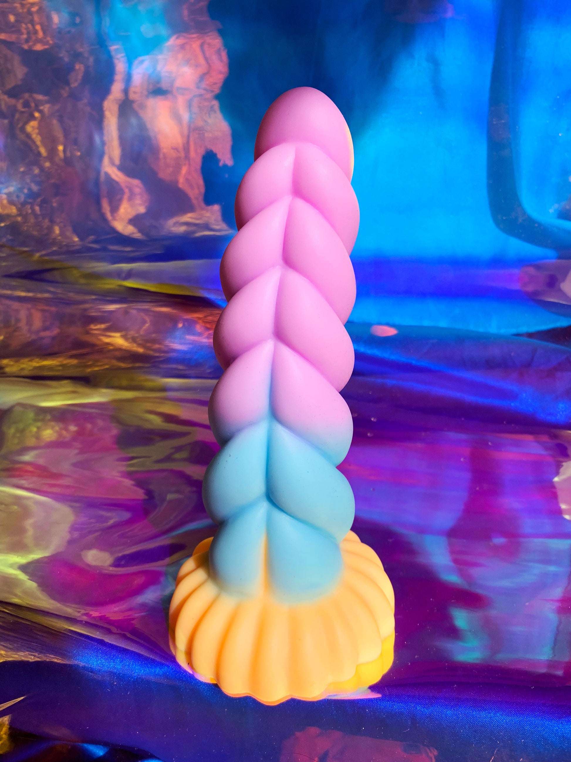 Pretty unicorn fantasy dildo with suction cup