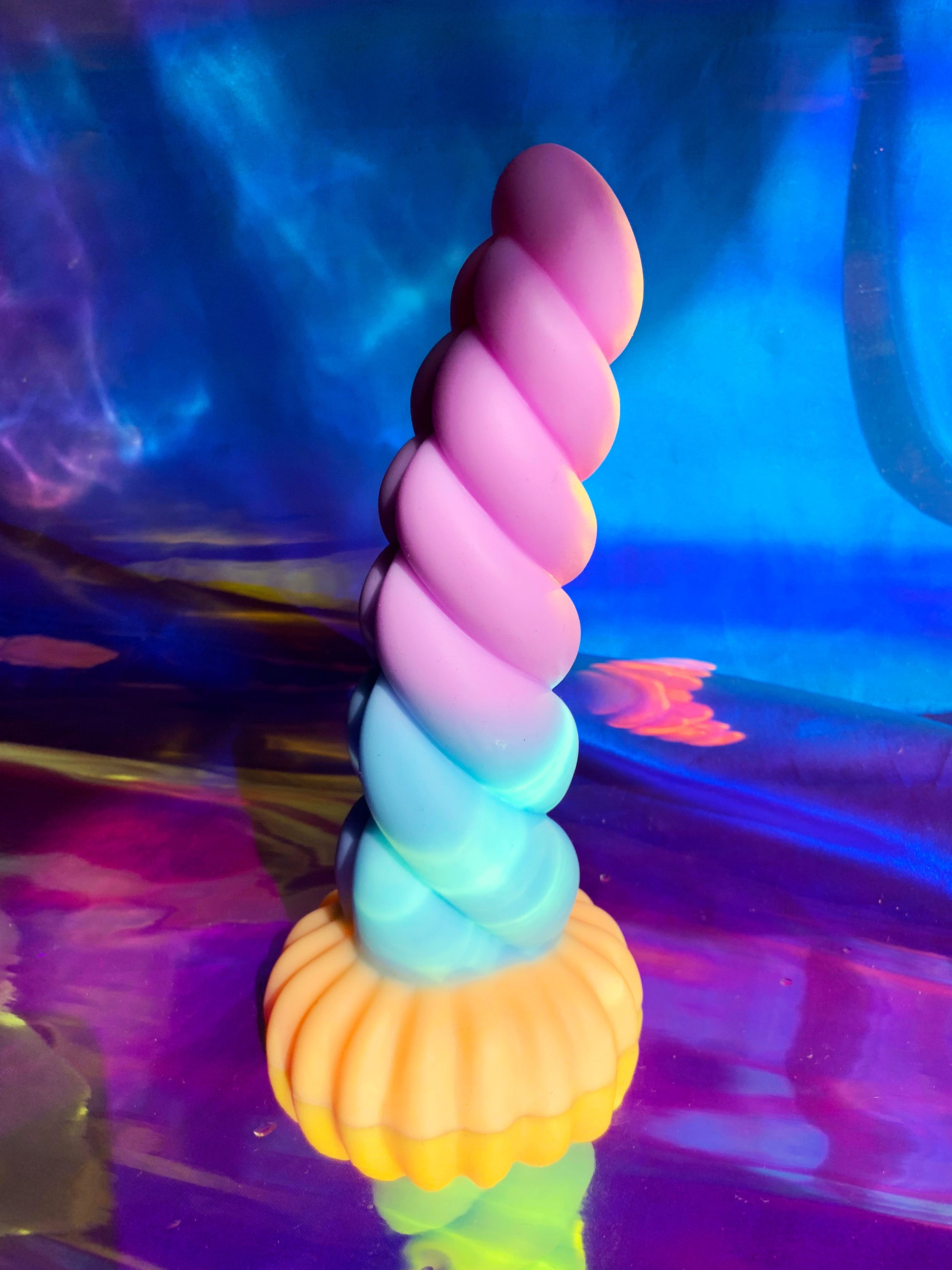 Pretty unicorn fantasy dildo with suction cup