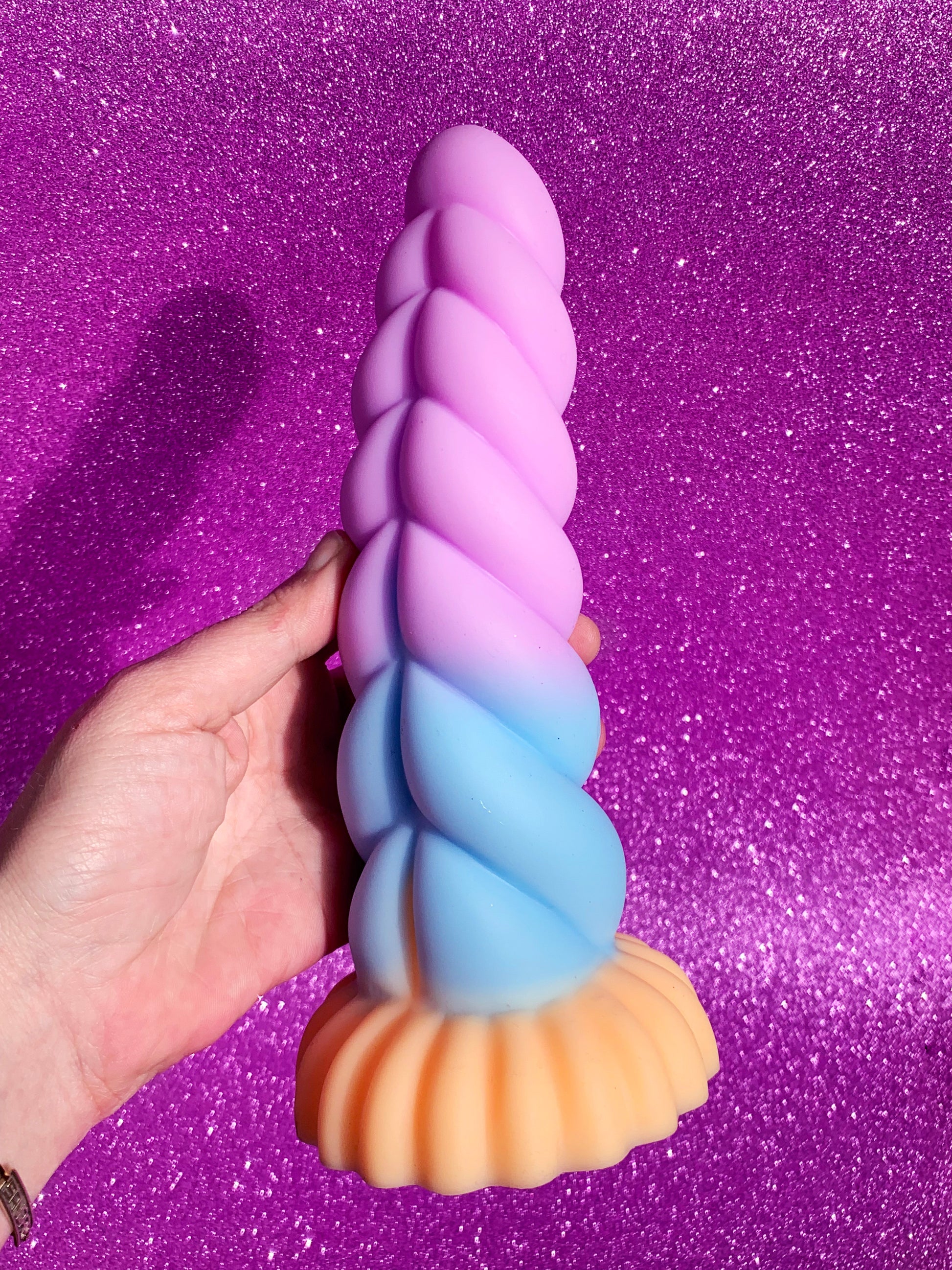 Pretty unicorn fantasy dildo with suction cup