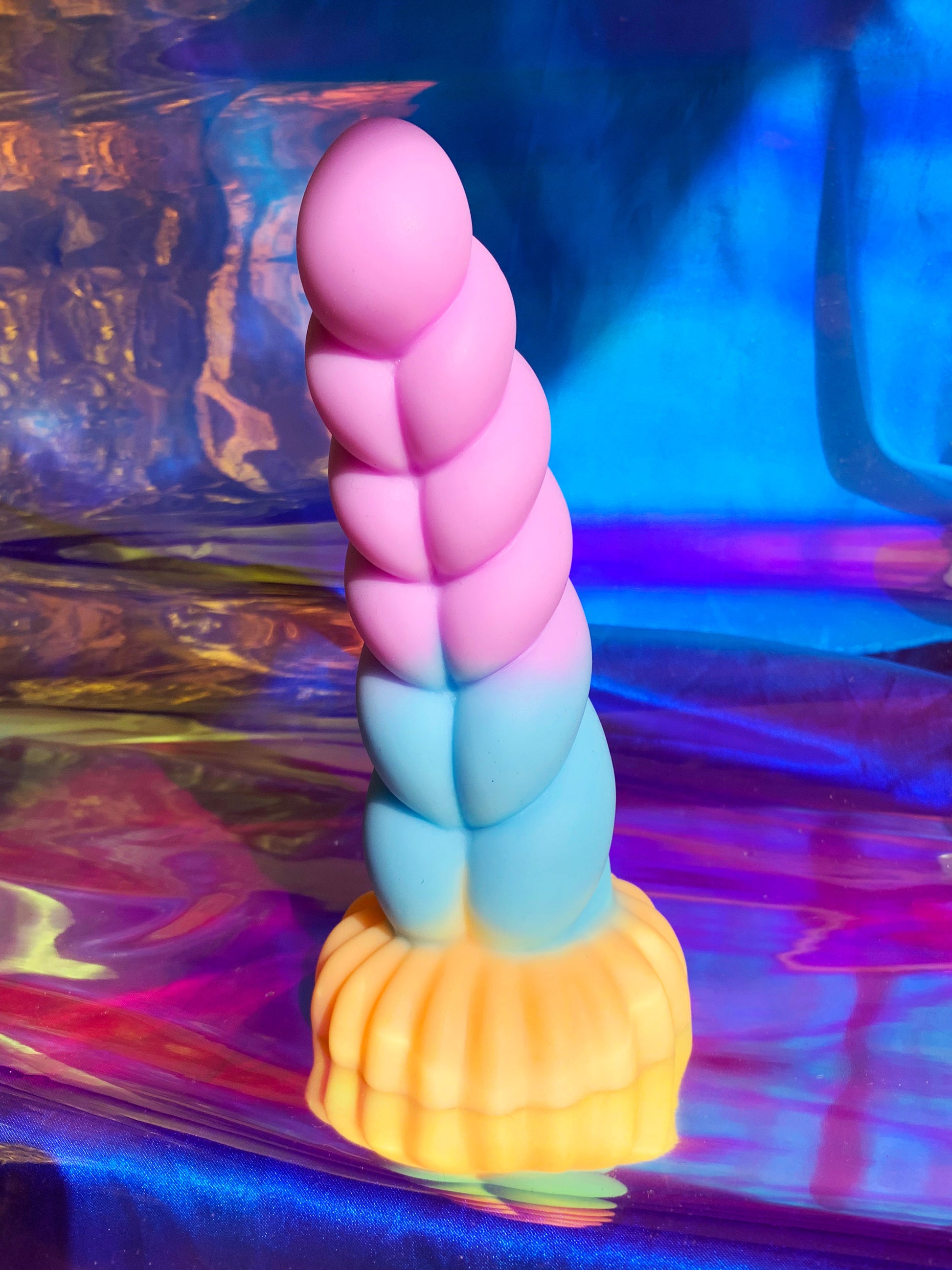 Pretty unicorn fantasy dildo with suction cup