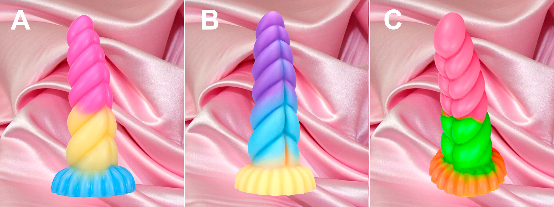 Pretty unicorn fantasy dildo with suction cup
