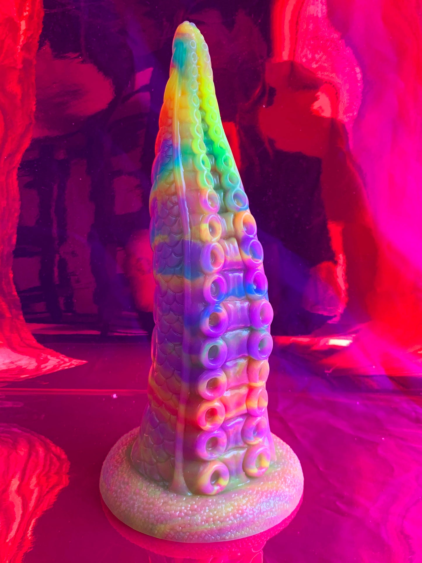 🌈 Rainbow Monster Dildo With Suction Cup 🌈