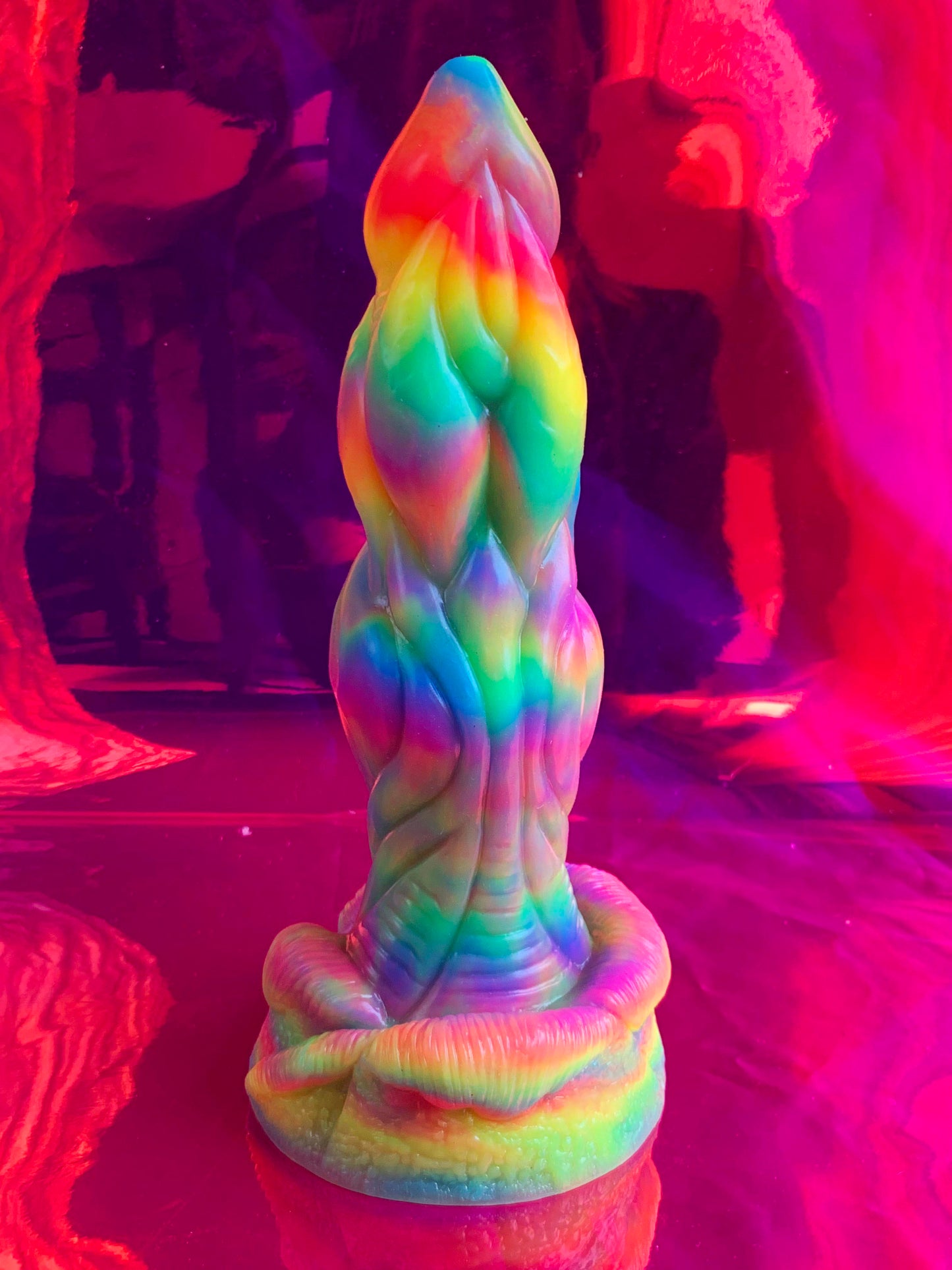 🌈 Rainbow Monster Dildo With Suction Cup 🌈