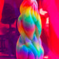 🌈 Rainbow Monster Dildo With Suction Cup 🌈