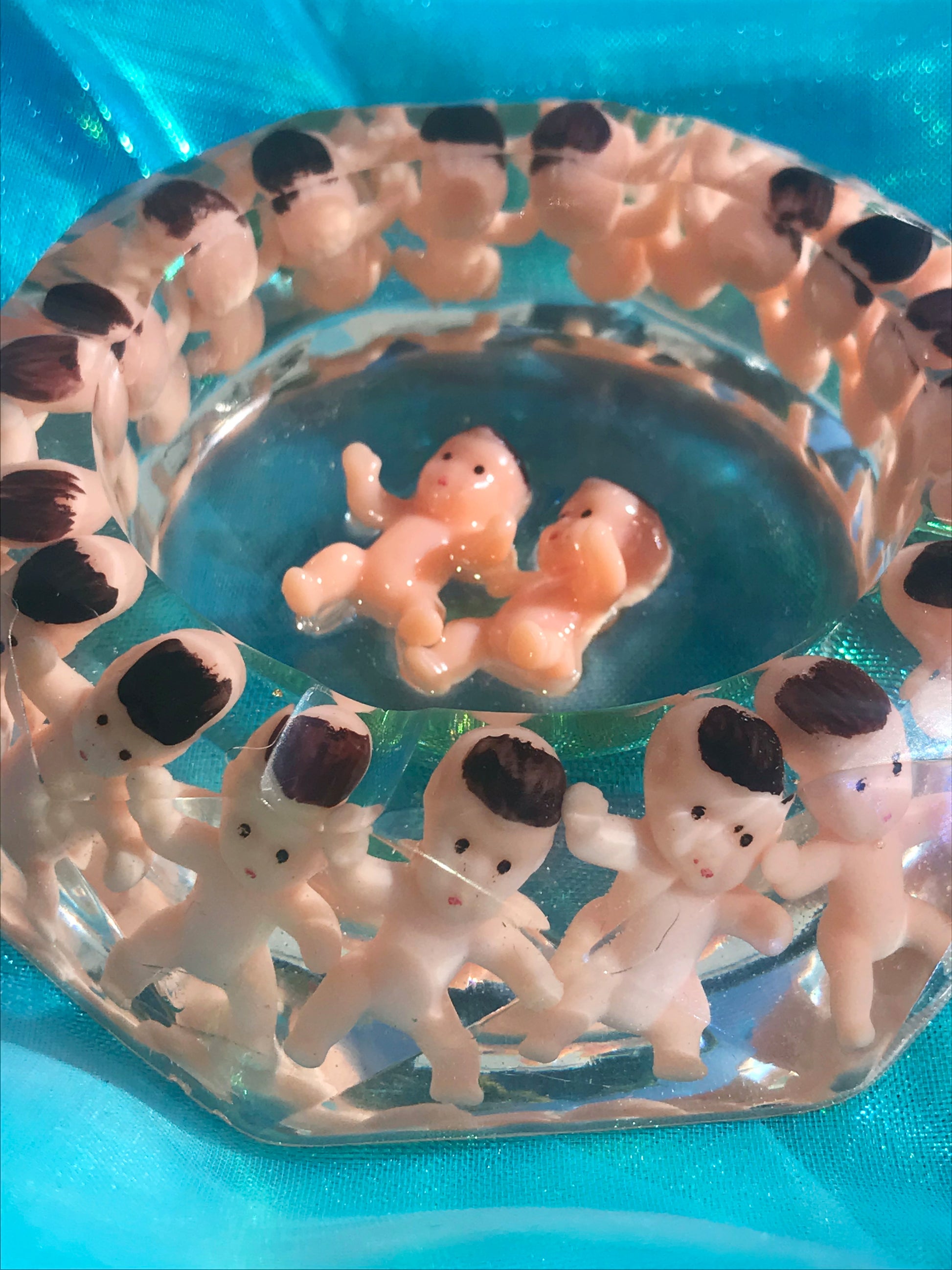 Cute and kitsch resin baby ashtray for stoner girls