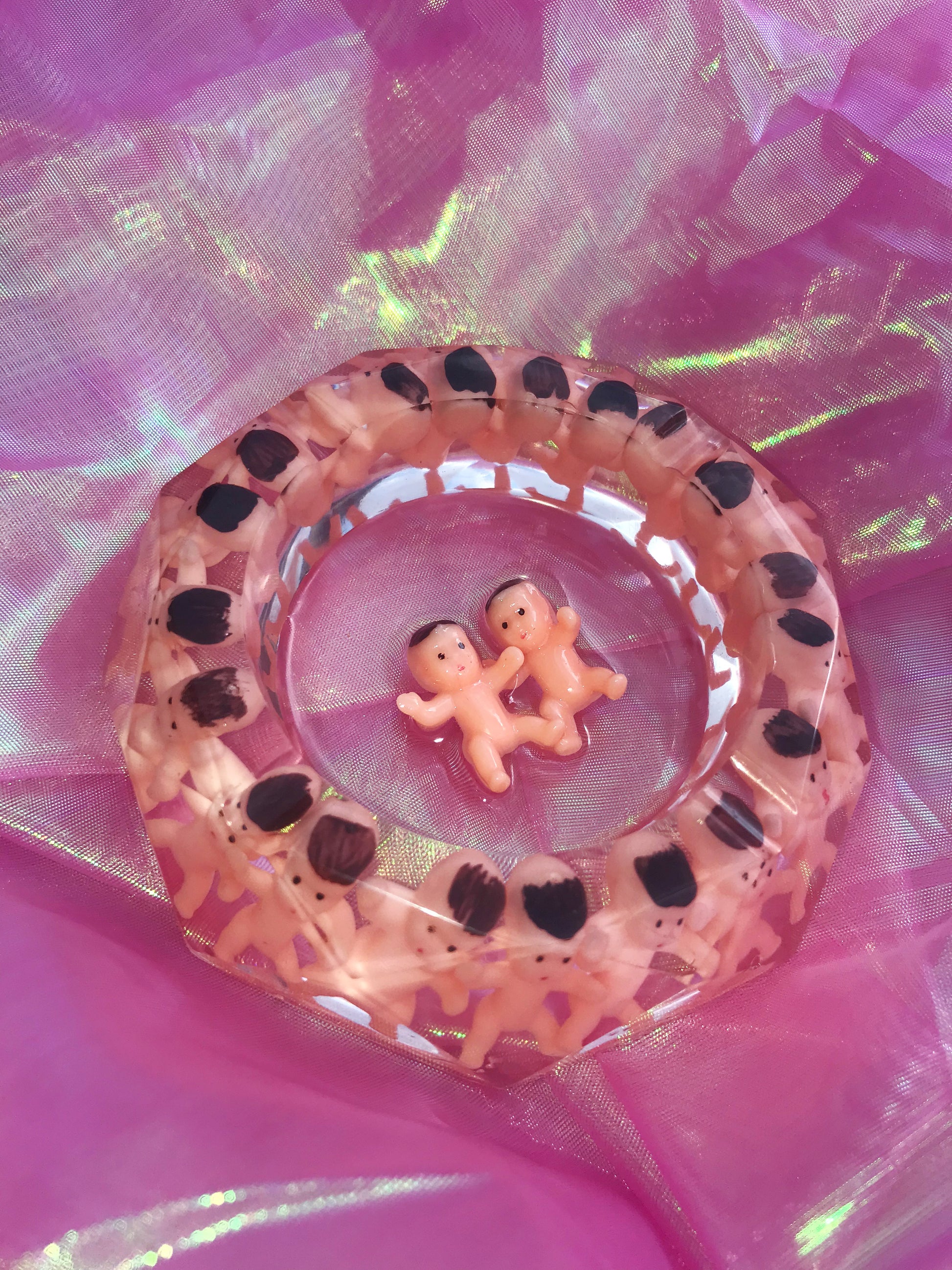 Cute and kitsch resin baby ashtray for stoner girls