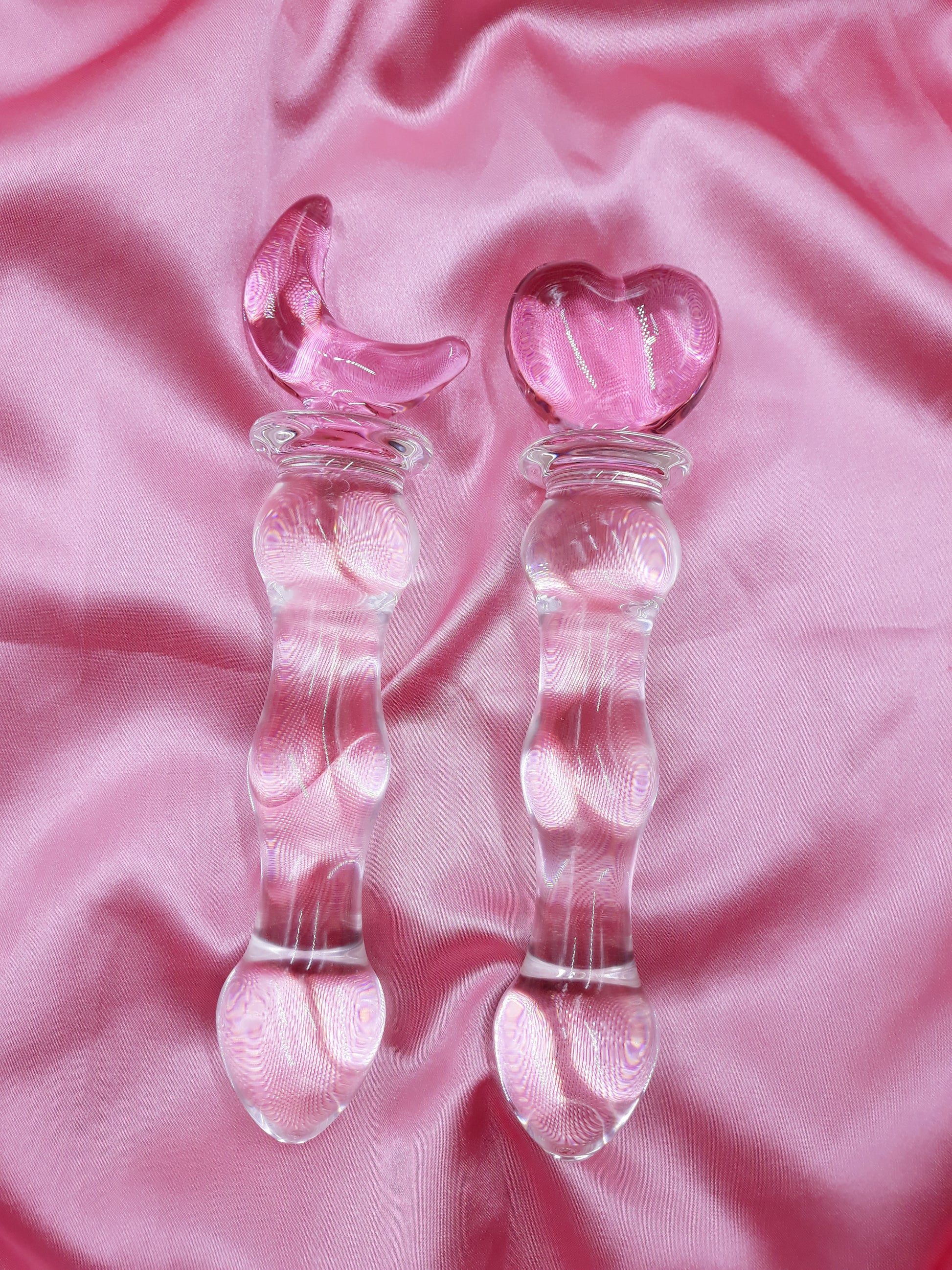 Sailor Moon magical pink and clear glass dildo