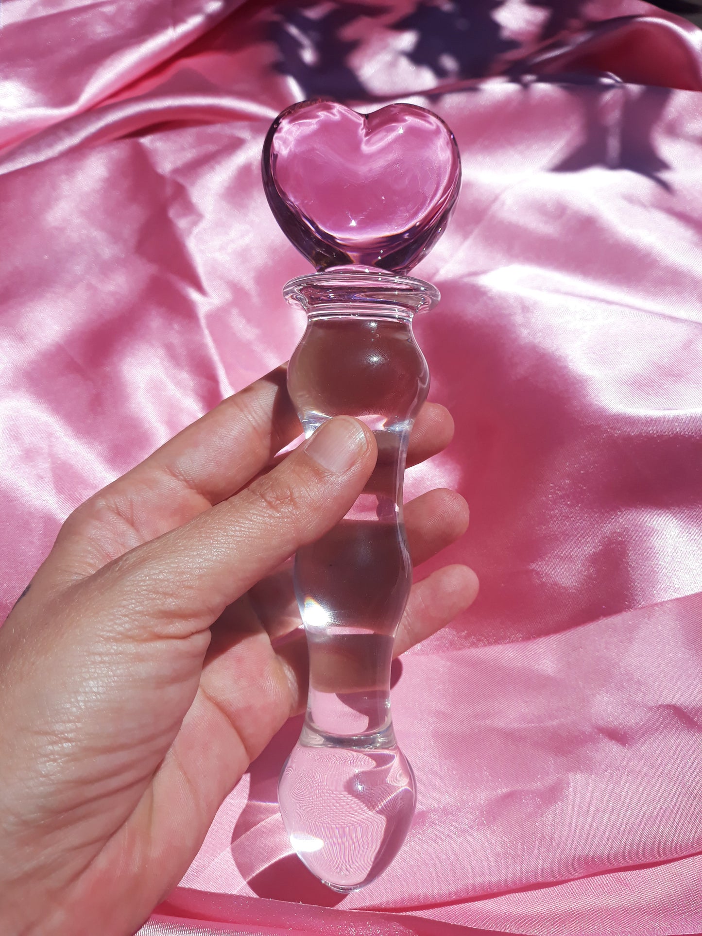 Sailor Moon magical pink and clear glass dildo