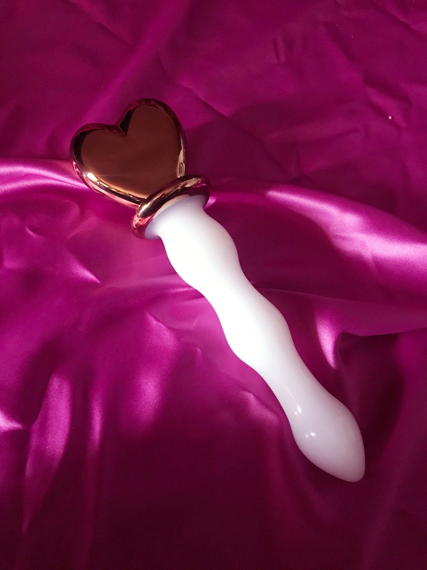 Sailor Moon magical gold and white glass dildo