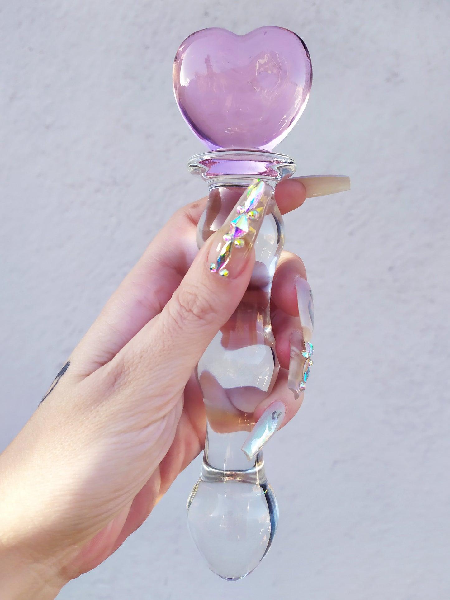 Sailor Moon magical pink and clear glass dildo