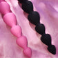 Pink or black small heart shaped silicone butt plugs