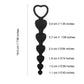 Black small heart shaped silicone butt plugs