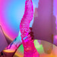 Pink big hentai fantasy dildo with strong suction cup