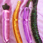 Vegan glass dildos. Banana, eggplant, radish, zucchini and cucumber dildos