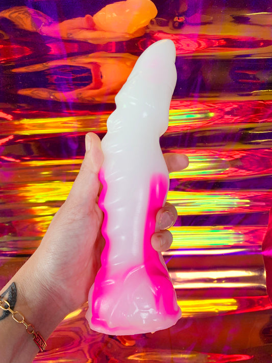 White & pink kawaii fantasy dildo