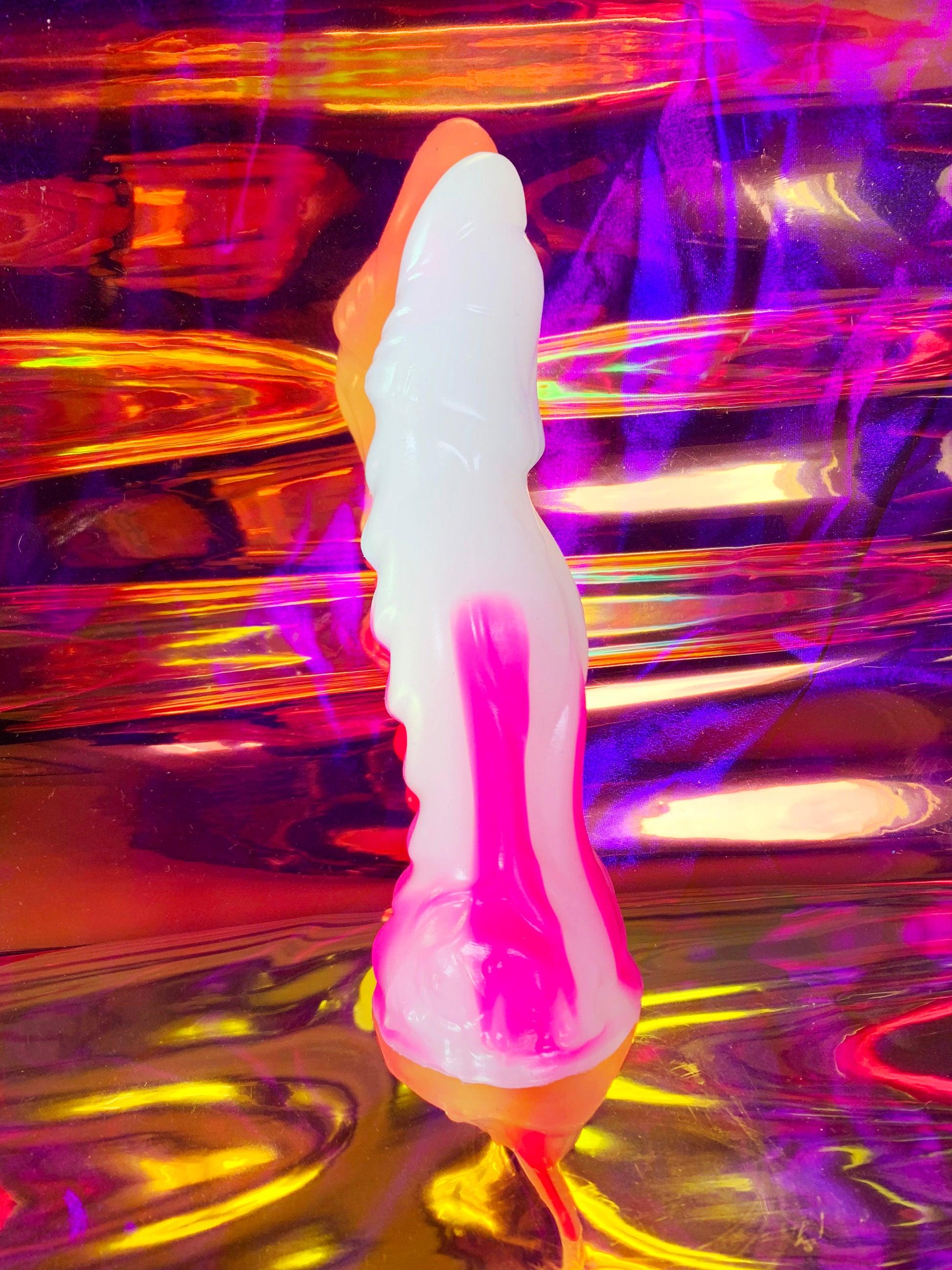 White & pink kawaii fantasy dildo