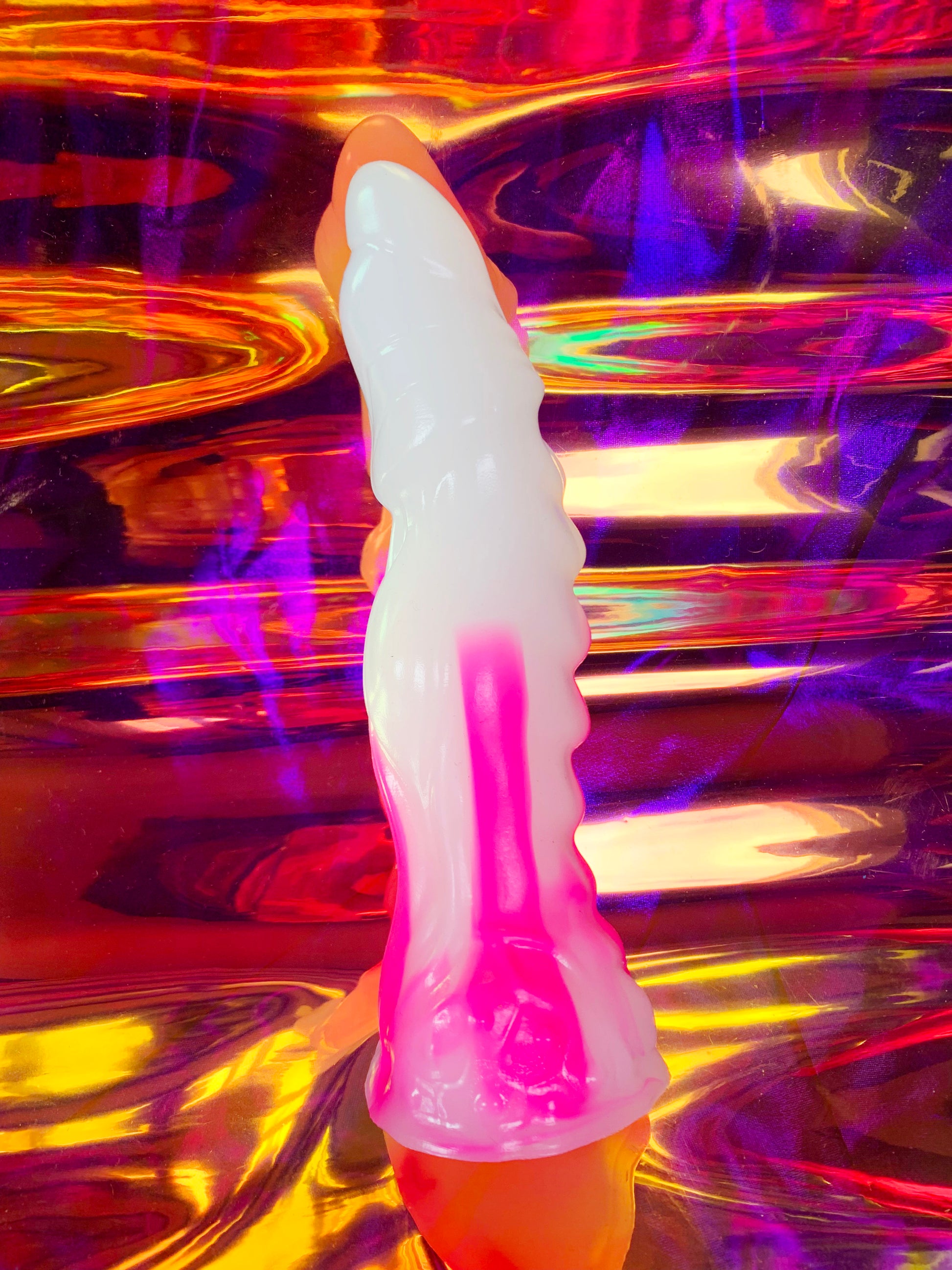 White & pink kawaii fantasy dildo