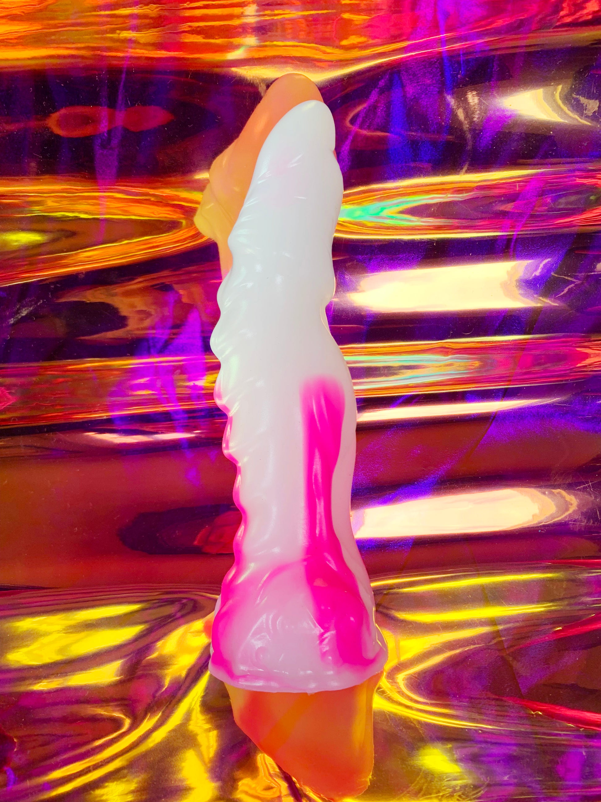 White & pink kawaii fantasy dildo